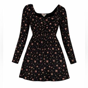 MISS SELFRIDGE Women’s Mini Dress Dress Black Polka Dot w/Floral Design Size 10